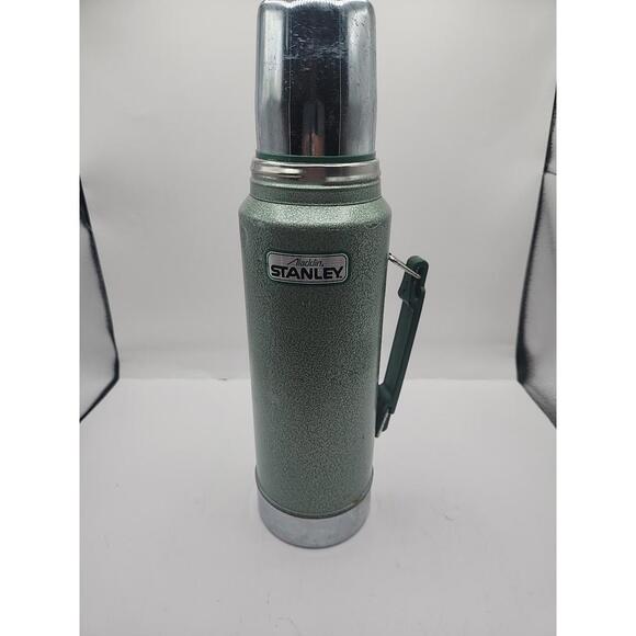 Stanley Aladdin A944DH Stainless Steel Thermos One Quart USA Green Vintage - Picture 1 of 13